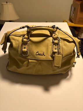 Coach Yellow Leather Duffel Shoulder Bag